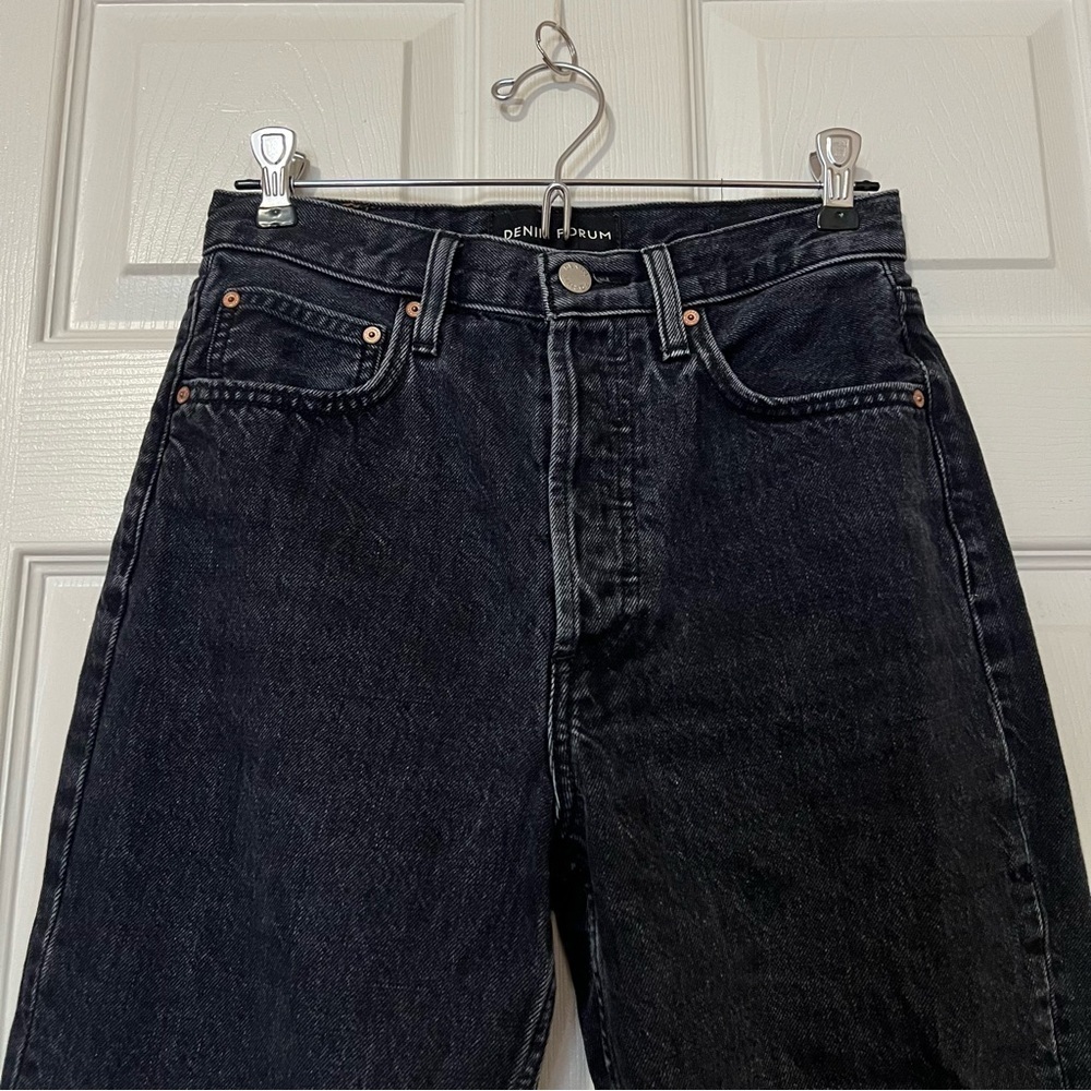 Aritzia Denim Forum Boyfriend High Rise Loose 28L Washed Black Jeans - Sz 24 - Picture 5 of 16